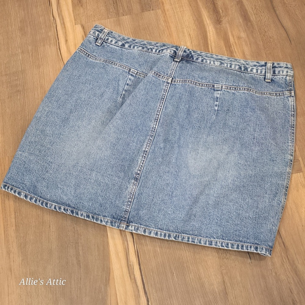 Venezia Denim Blue Jean Skort Shorts Womens Casual Skirt Western Pockets 18 - Picture 5 of 8